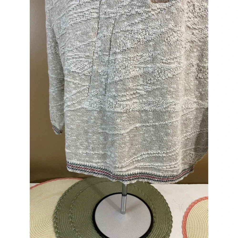 Vintage Jantzen USA Made Embroidered Bird/ House Women’s Woven Sweater Size L - Picture 12 of 16